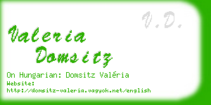 valeria domsitz business card